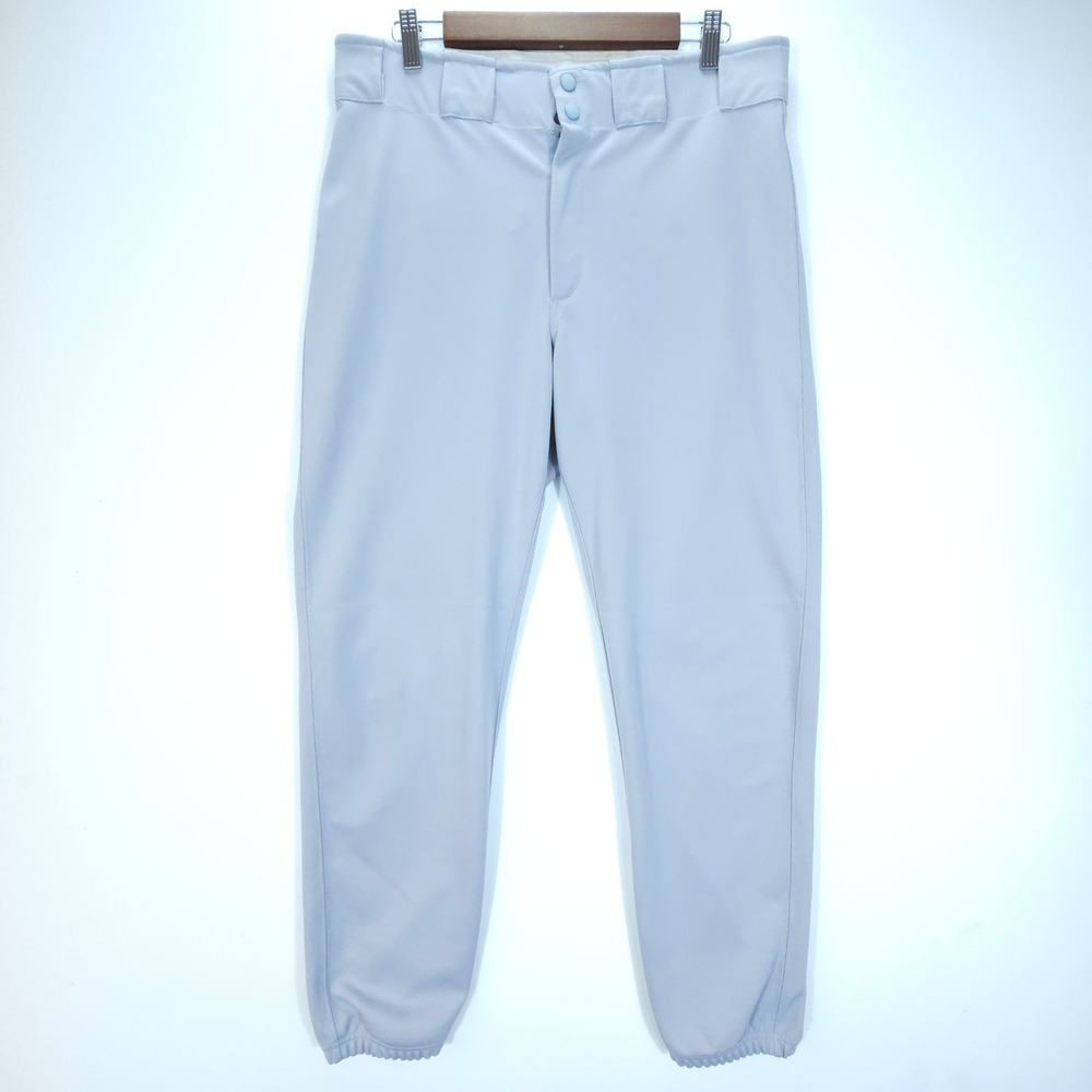Y2K Nike Team Baseball Pants Mens Large Gray Elastic Cuff Performance Pants‎